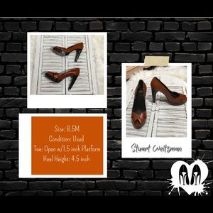 Stuart Weitzman Brown Platform Heels 8.5